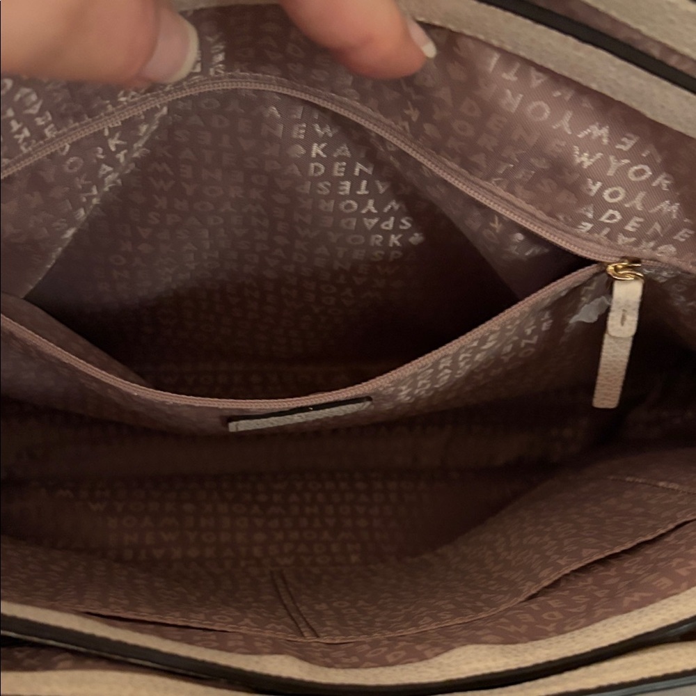 Kate Spade New York leather women’s Natacha Lovett street ivory satchel. - Picture 5 of 7
